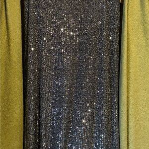 Sparkling Silver Sequin Skirt